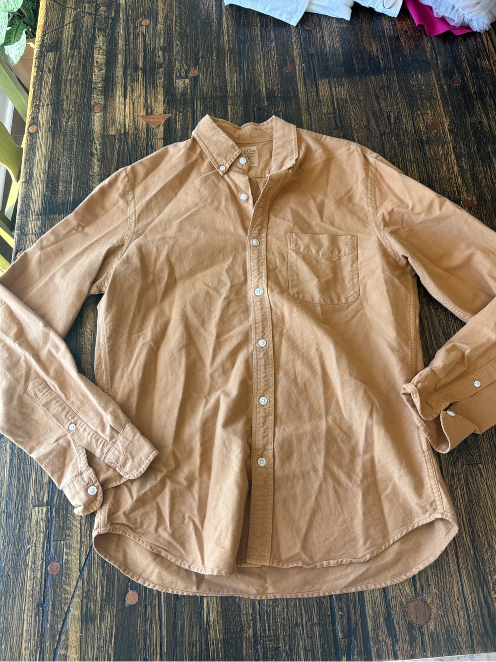 J. Crew Women's Button-Down Shirt in Caramel 100% cotton